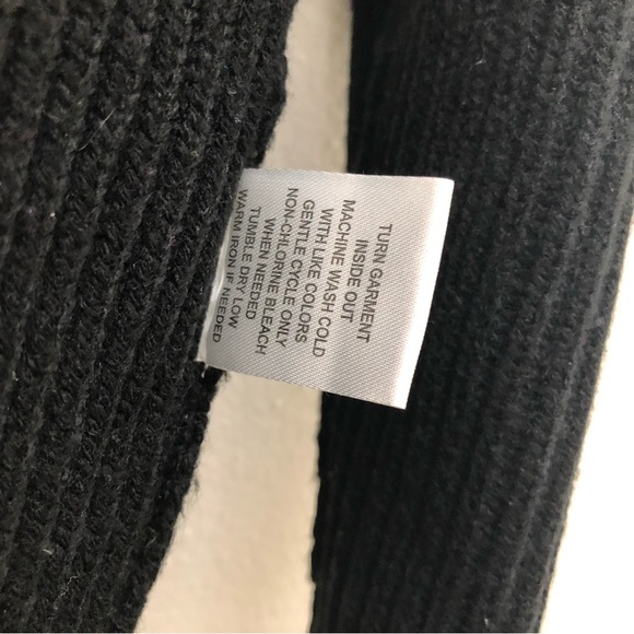 XIOS M Size S Black/Gray Long Sleeve Turtle Neck with Neck Snap Opening Sweater - Picture 9 of 10